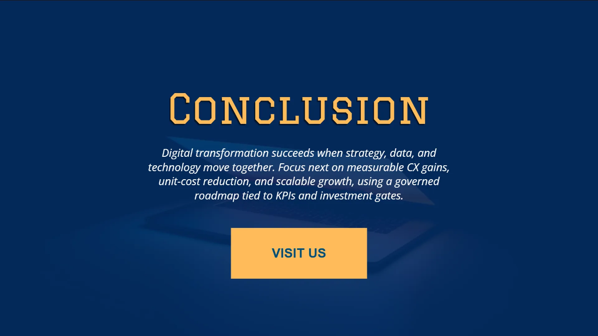 Free Digital Transformation Business Presentation Template to Edit Online