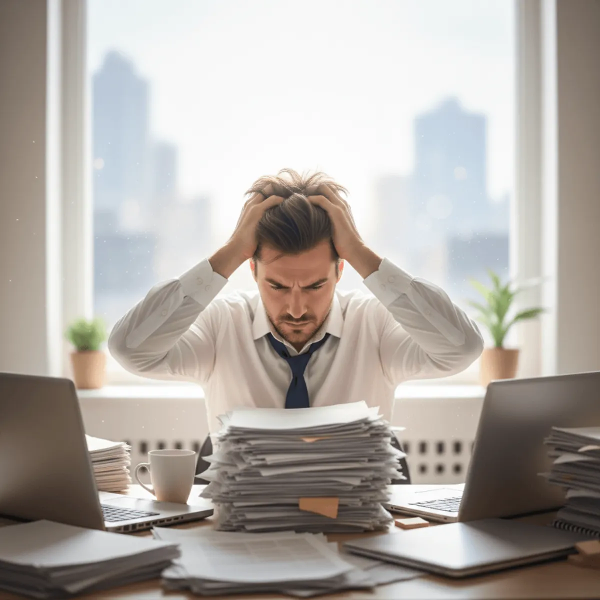 Free Stressed Office Worker to Edit Online