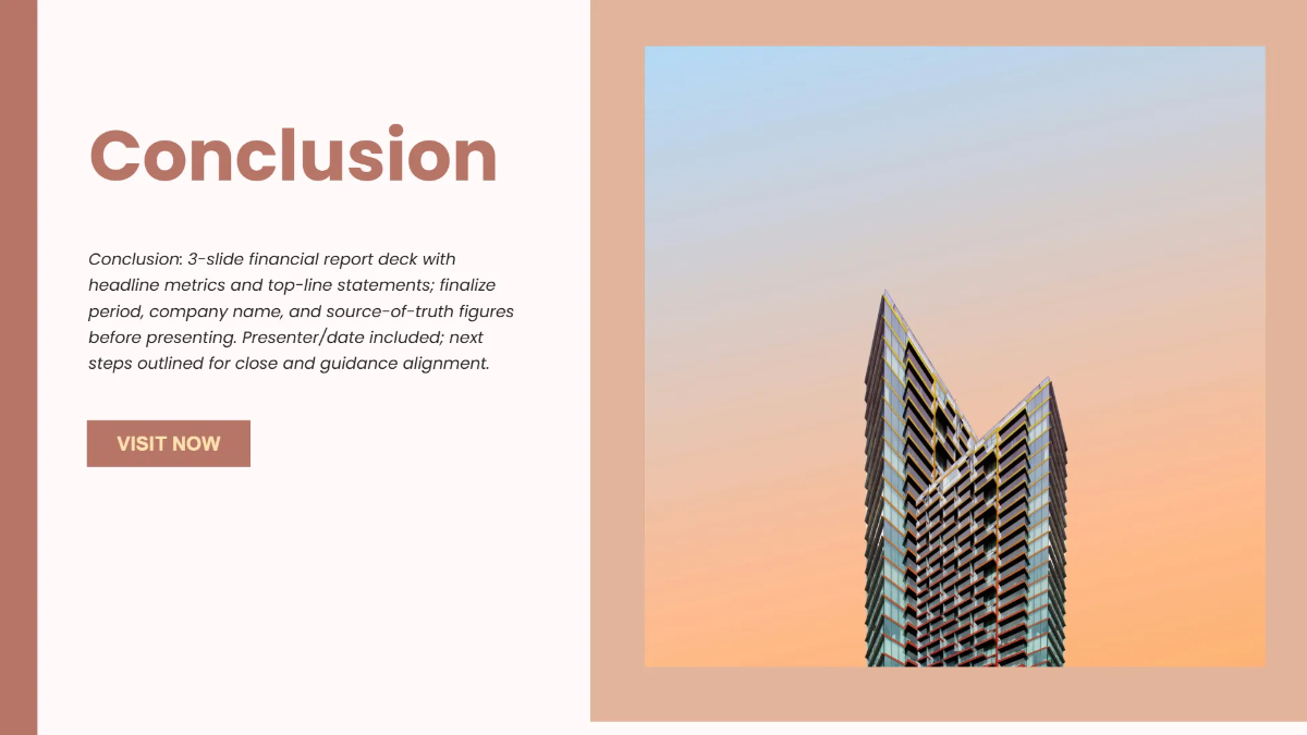 Free Financial Report Presentation Slides Template to Edit Online