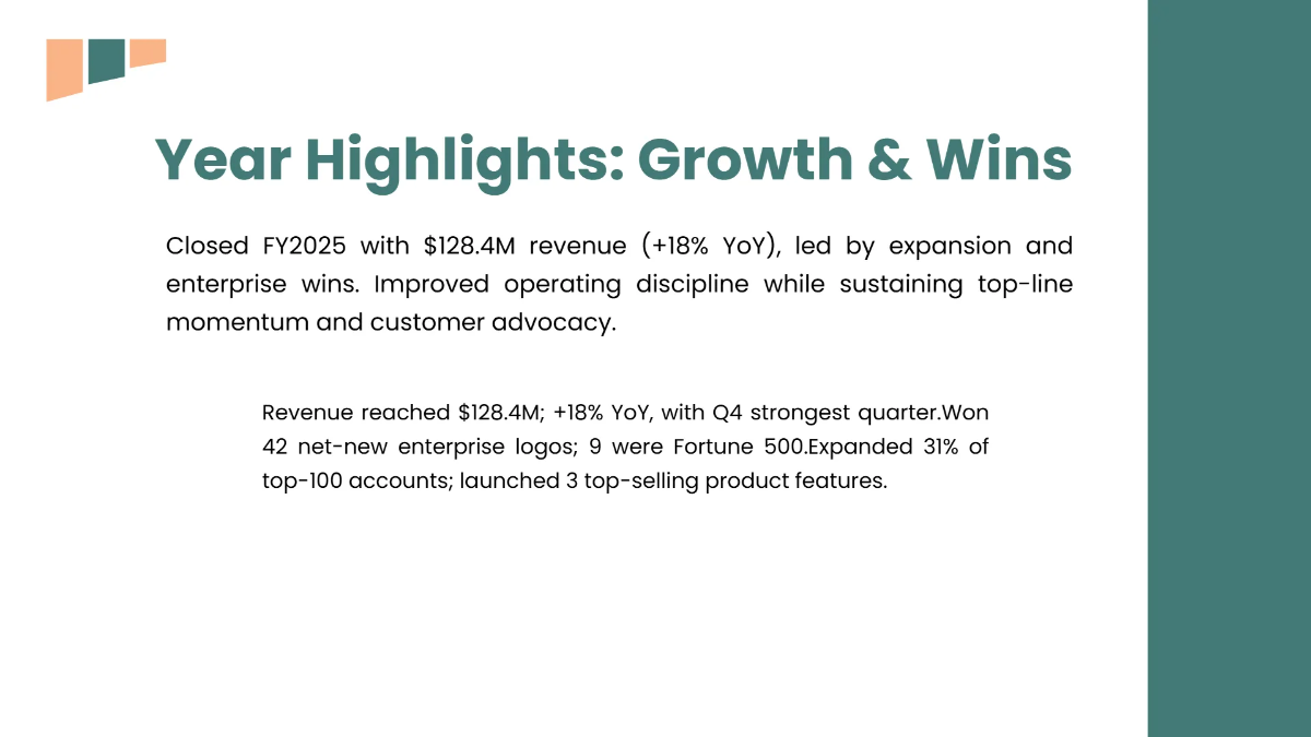 Free Annual Business Review Presentation Template to Edit Online