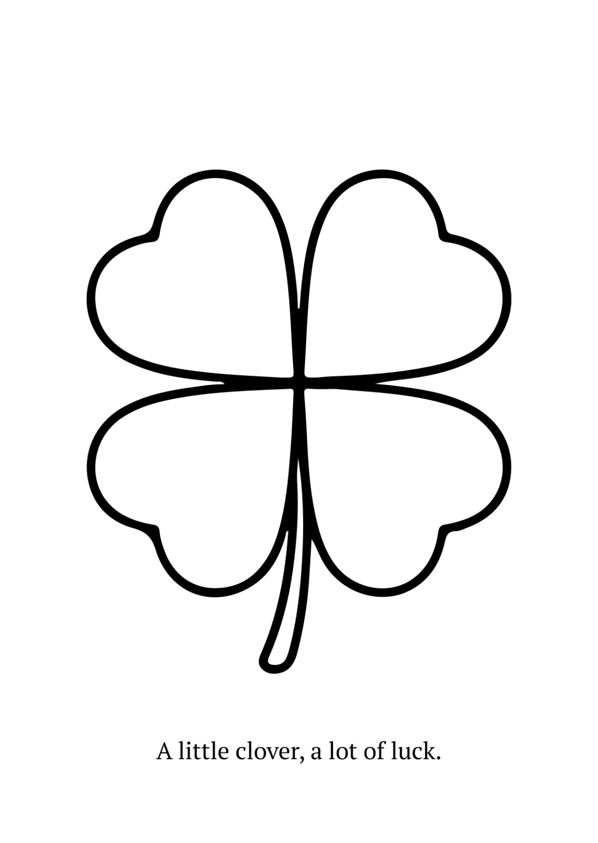 Free St. Patrick's Day Clover Drawing Template to Edit Online
