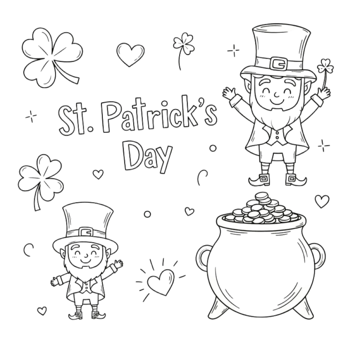 Free Cute St. Patrick’s Day Drawing Template to Edit Online