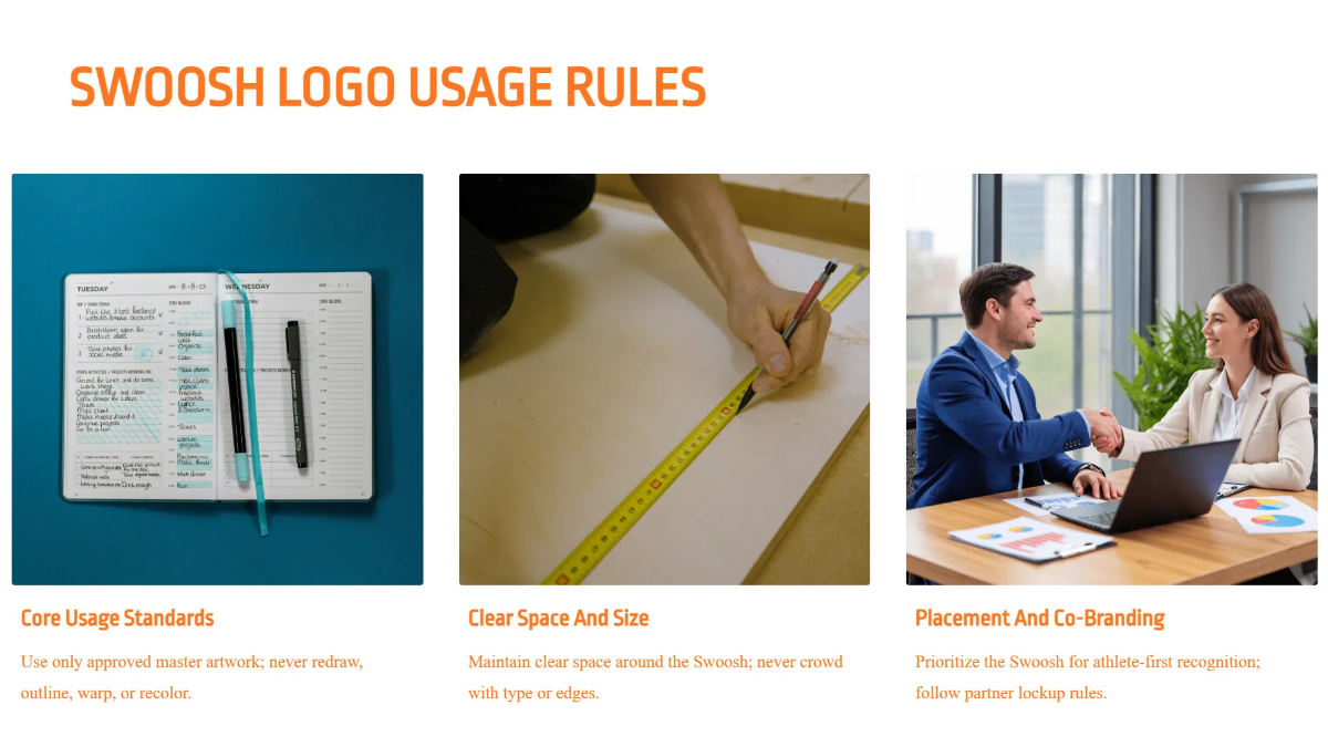 Free Nike Brand Guidelines Presentation Template to Edit Online