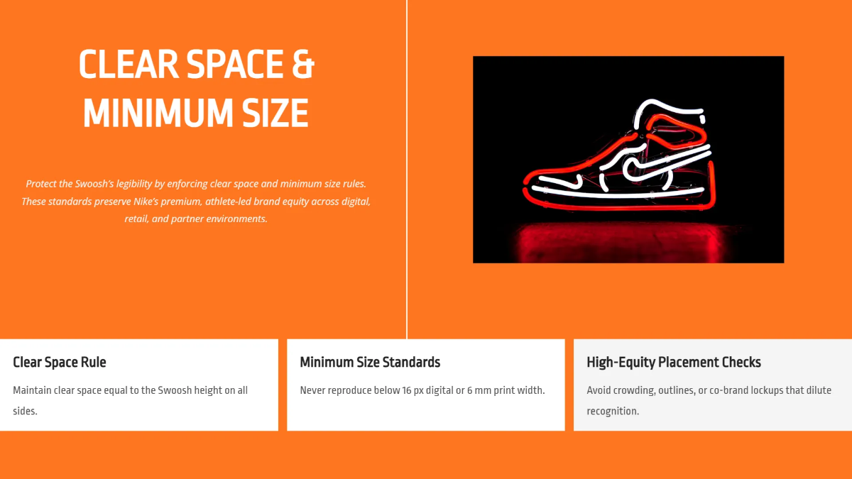 Free Nike Brand Guidelines Presentation Template to Edit Online