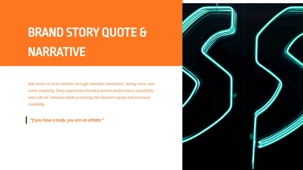 Free Nike Brand Guidelines Presentation Template to Edit Online