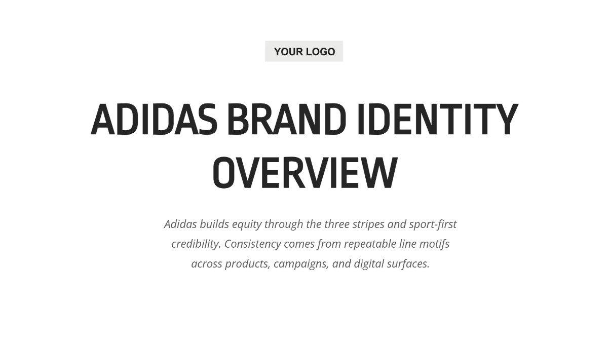 Free Adidas Brand Identity Deck to Edit Online