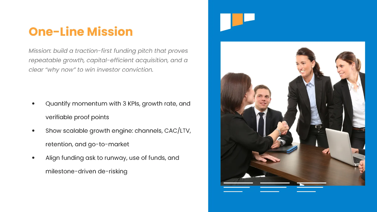 Free Traction & Growth Startup Funding Deck Template to Edit Online