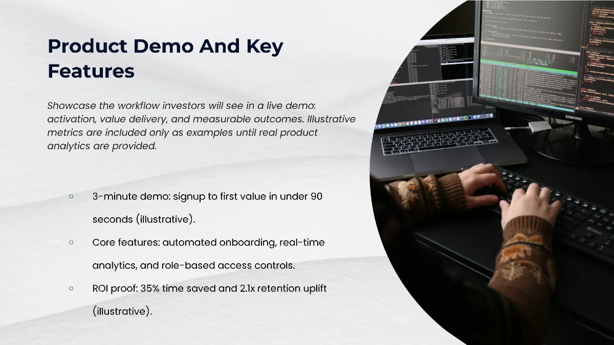 Free Tech Product Investor Pitch Deck Template to Edit Online