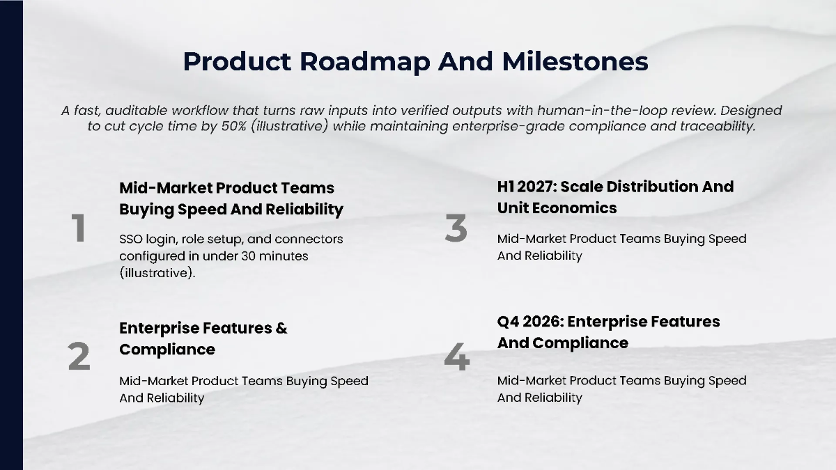 Free Tech Product Investor Pitch Deck Template to Edit Online