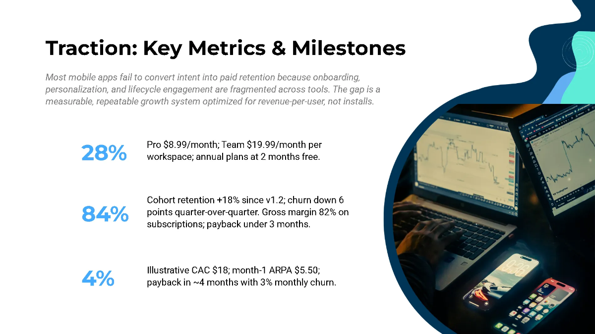 Free Mobile App Funding Pitch Deck Template to Edit Online
