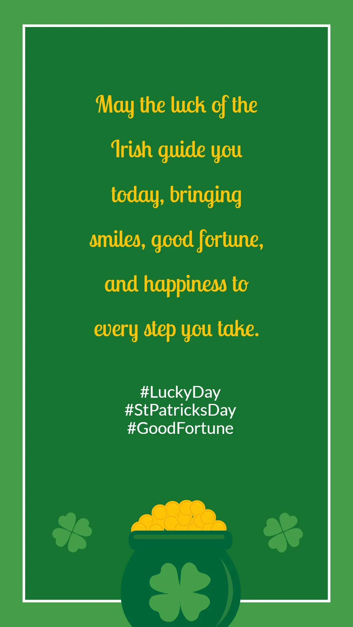 Free Lucky St. Patrick’s Day Quotes Template to Edit Online