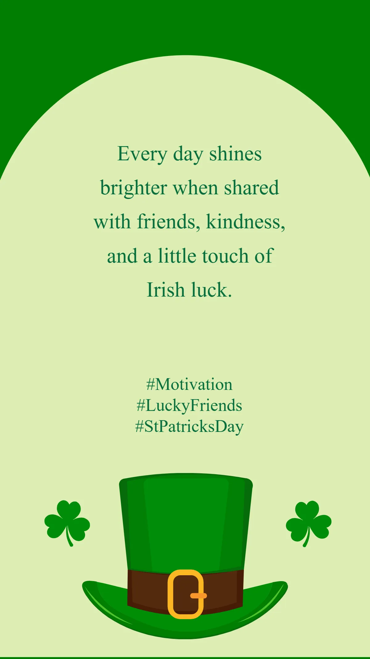 Free Motivational St. Patrick’s Day Quotes Template to Edit Online