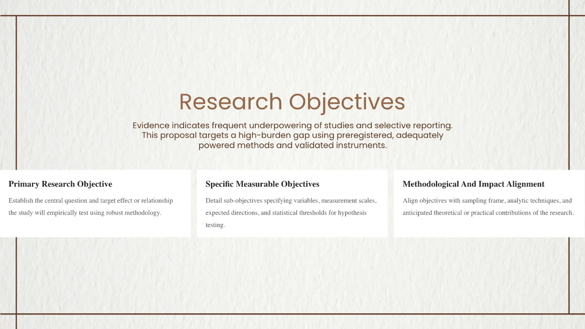 Free Research Proposal Presentation Deck Template to Edit Online