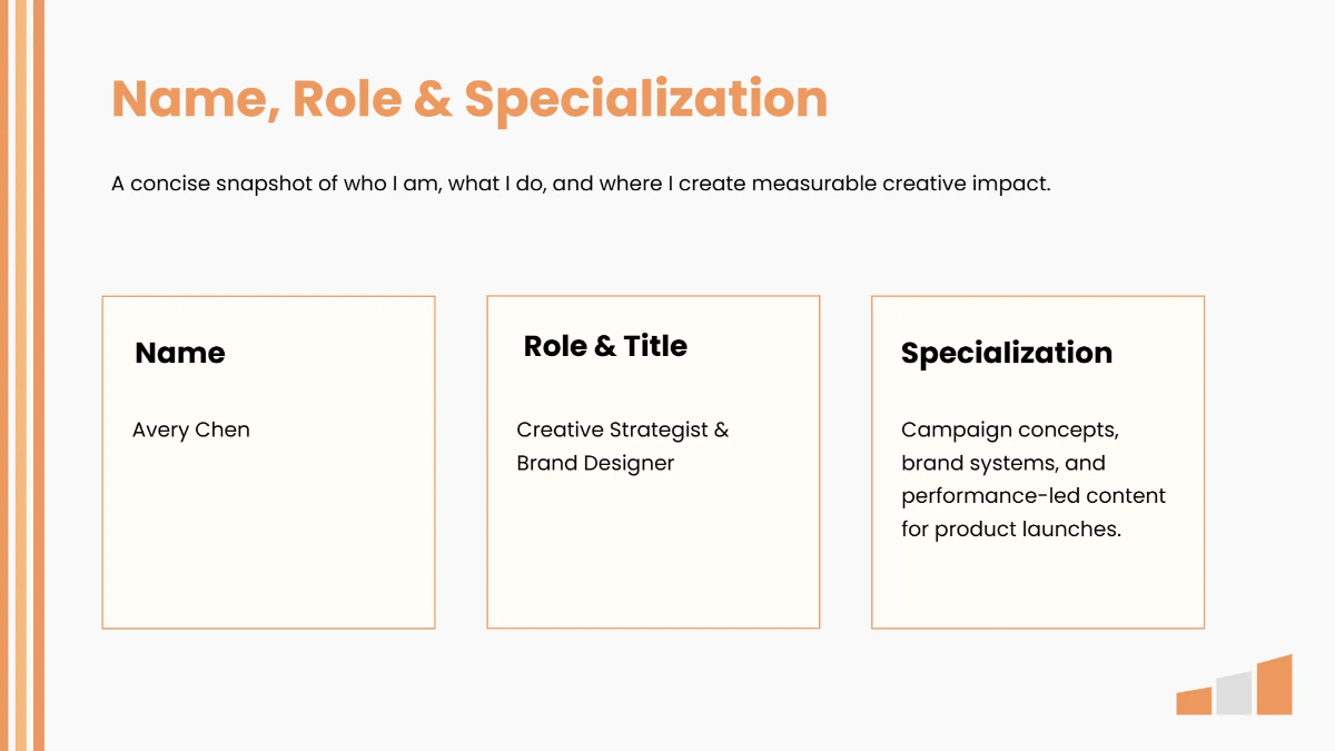 Free Creative Portfolio Presentation Deck Template to Edit Online