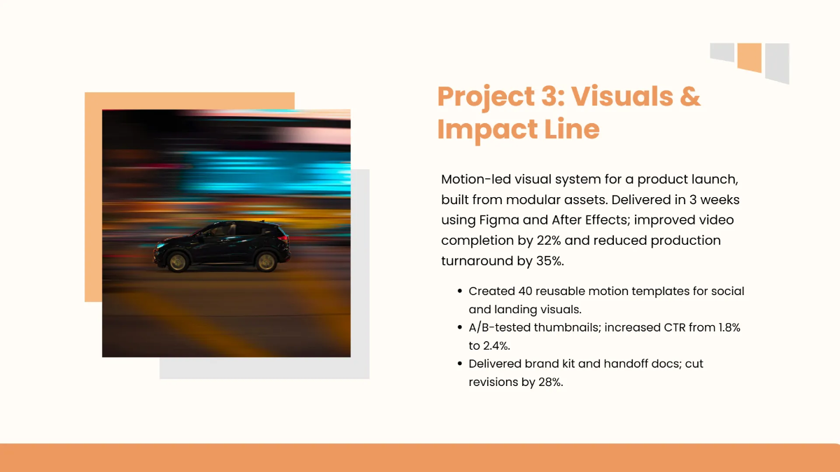 Free Creative Portfolio Presentation Deck Template to Edit Online