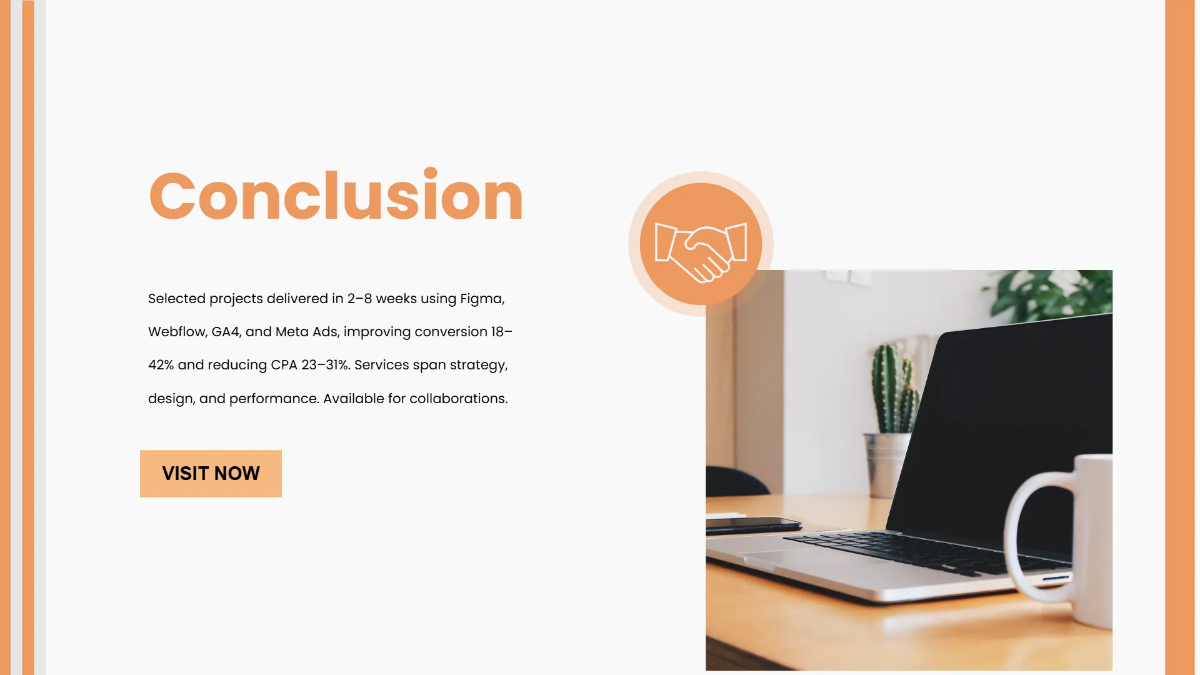Free Creative Portfolio Presentation Deck Template to Edit Online