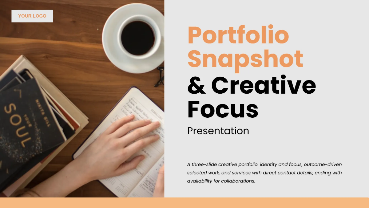 Free Creative Portfolio Presentation Deck to Edit Online