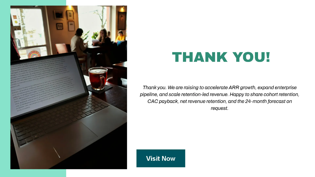 Free SaaS Metrics & Traction Pitch Deck Template to Edit Online