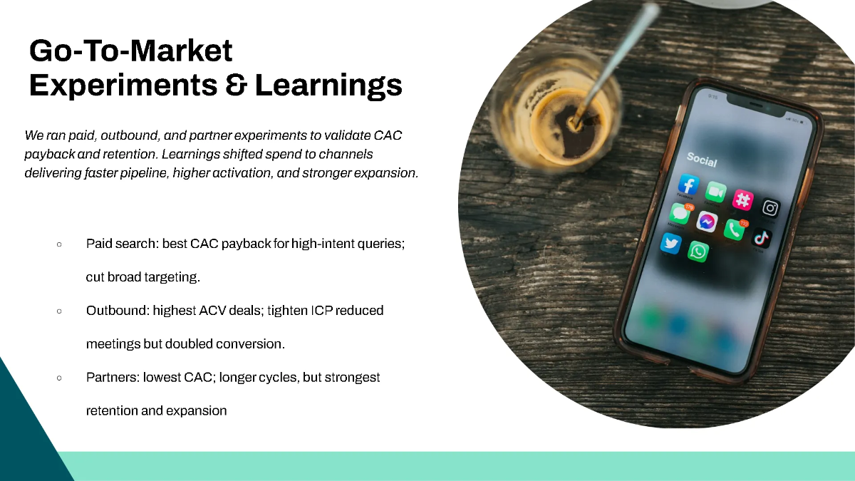 Free SaaS Metrics & Traction Pitch Deck Template to Edit Online