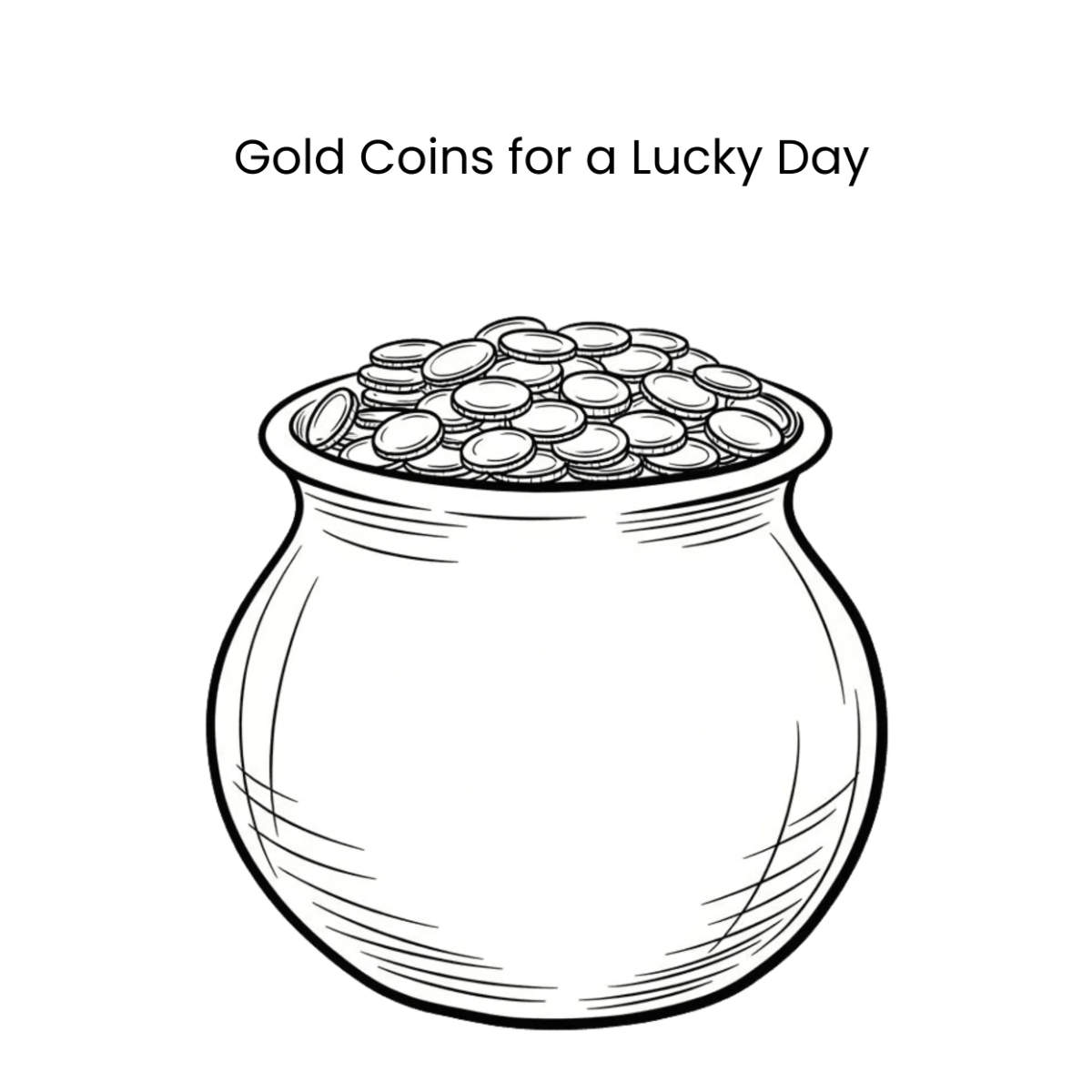 Free St. Patrick’s Day Gold Coins Drawing Template to Edit Online