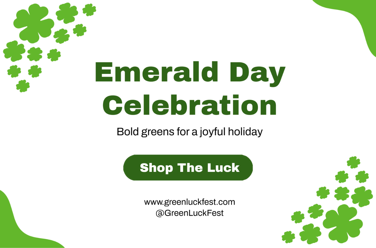 Festive St. Patrick’s Day Emerald Banner Template