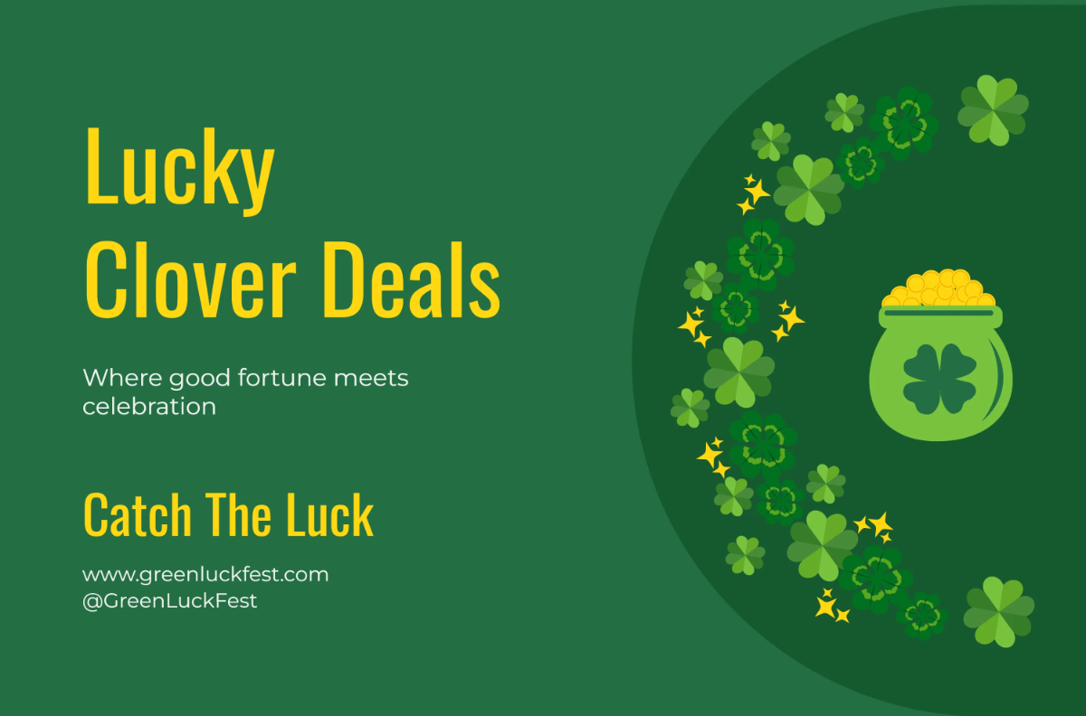 St. Patrick’s Day Lucky Clover Banner Template