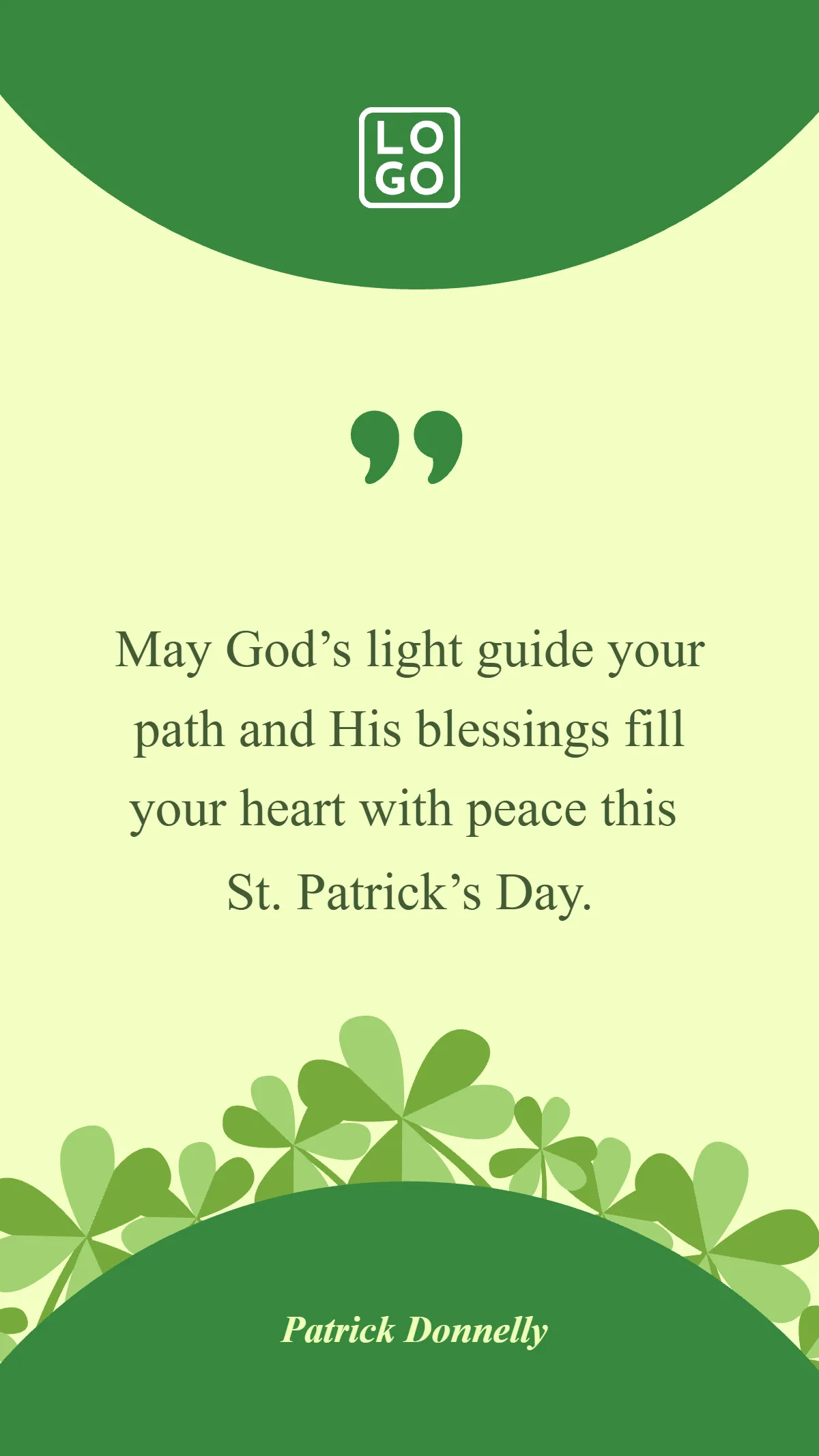 Free Religious St. Patrick's Day Quote Template to Edit Online