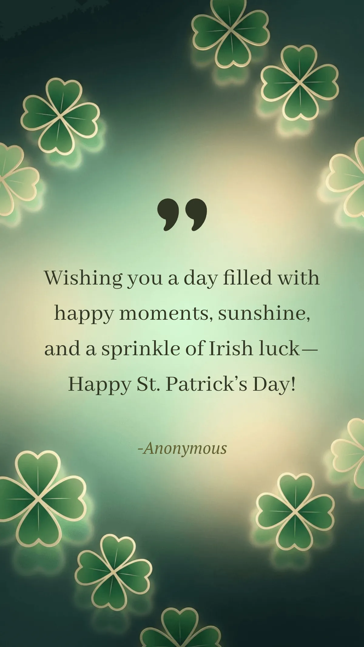 Free Happy St.Patrick’s Day Quote Template to Edit Online