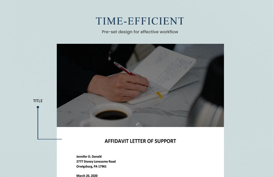 Affidavit of Support Example Template