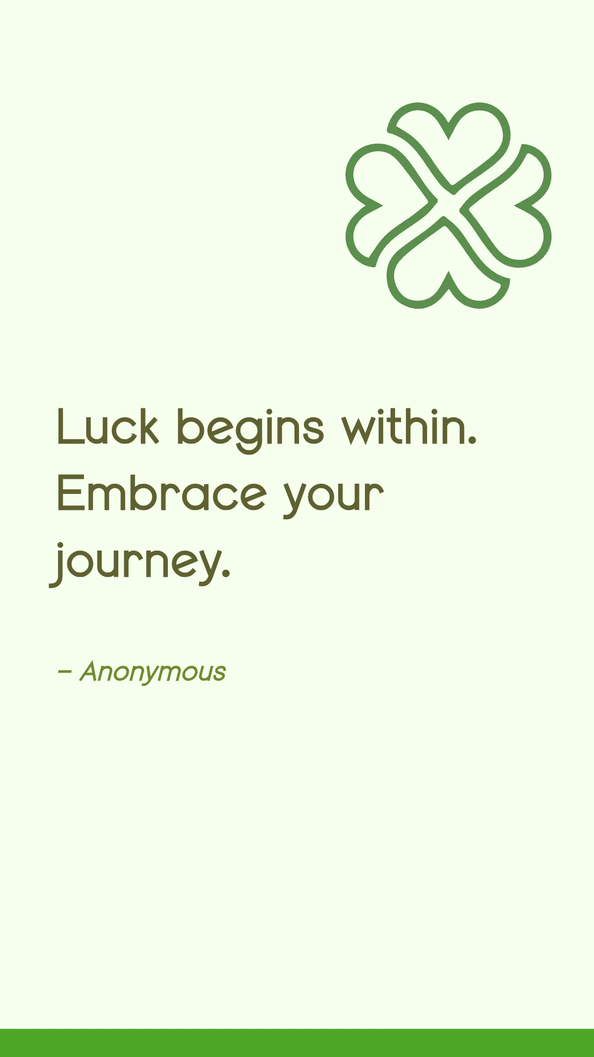 Free Minimalist St. Patrick's Day Quote Template to Edit Online