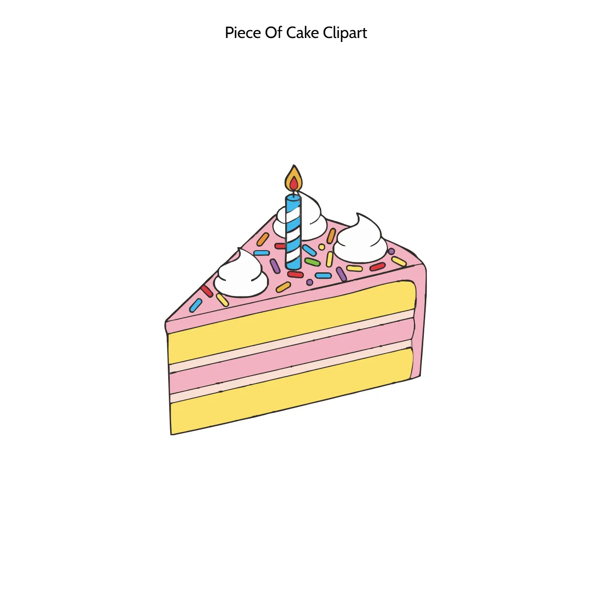 Free Piece Of Cake Vector Clipart (PNG, SVG) to Edit Online