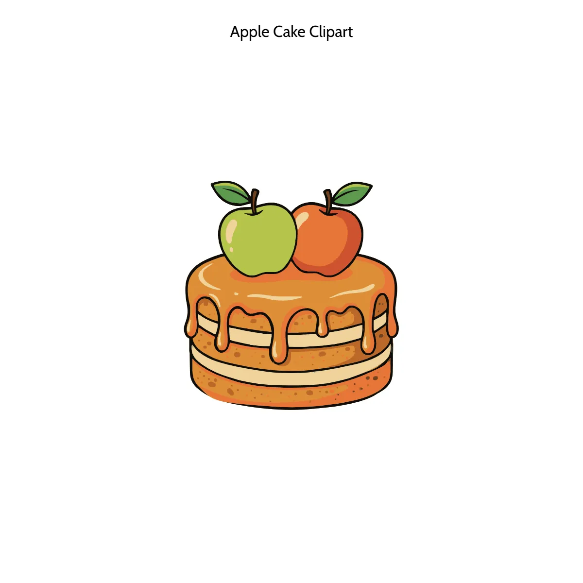 Free Apple Cake Vector Clipart (PNG, SVG) to Edit Online