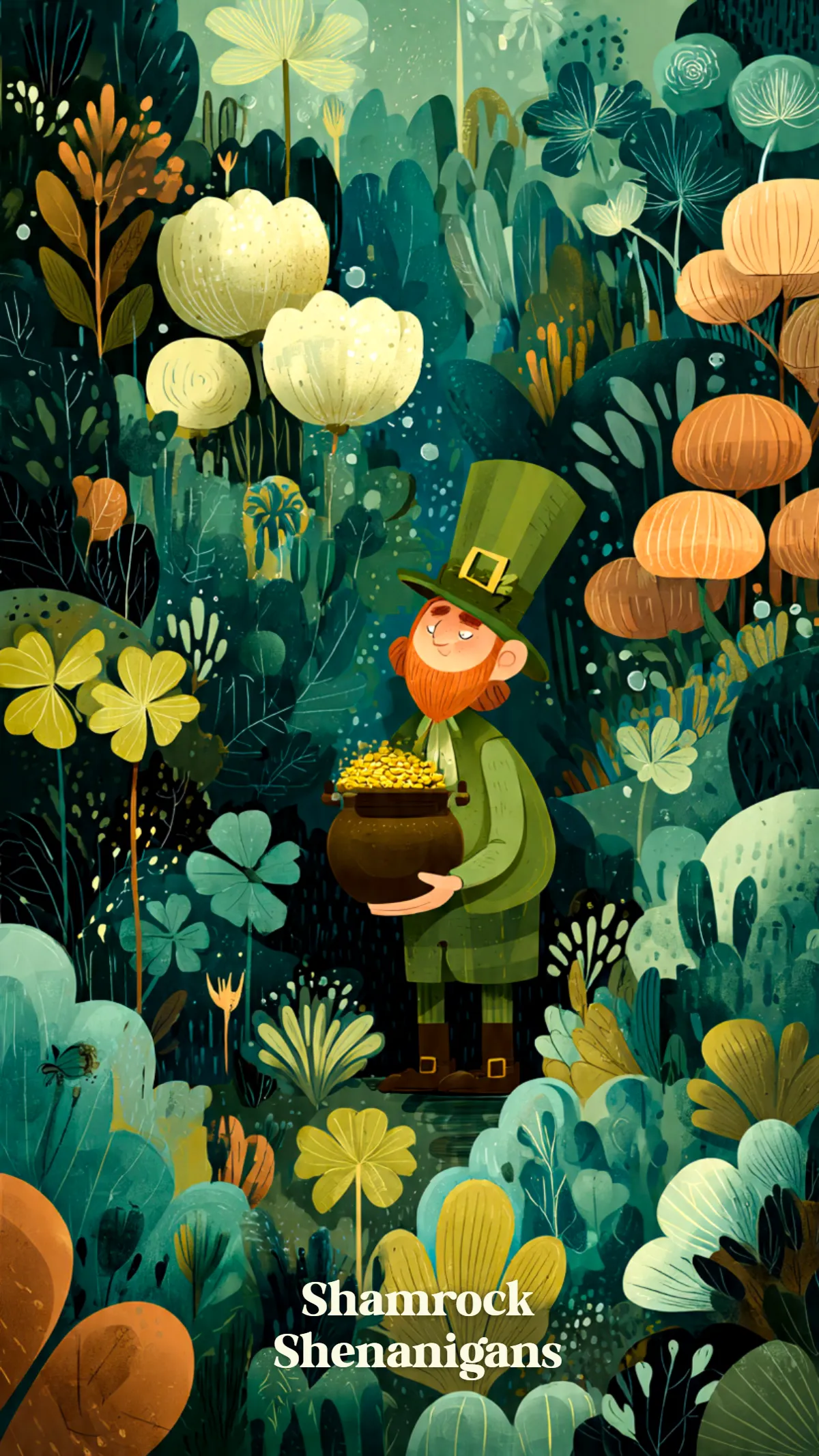 Free Whimsical St. Patrick's Day Wallpaper Template to Edit Online