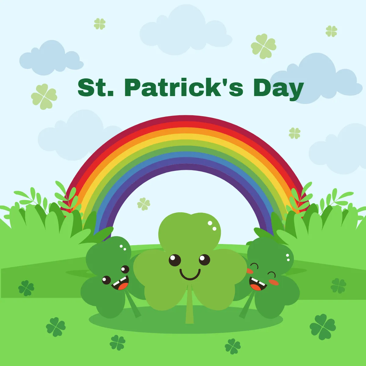 Free Rainbow St. Patrick's Day Clip Arts Template to Edit Online