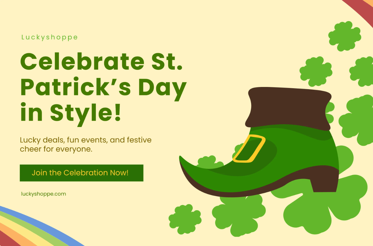 Free St. Patrick's Day Creative Banner Template to Edit Online