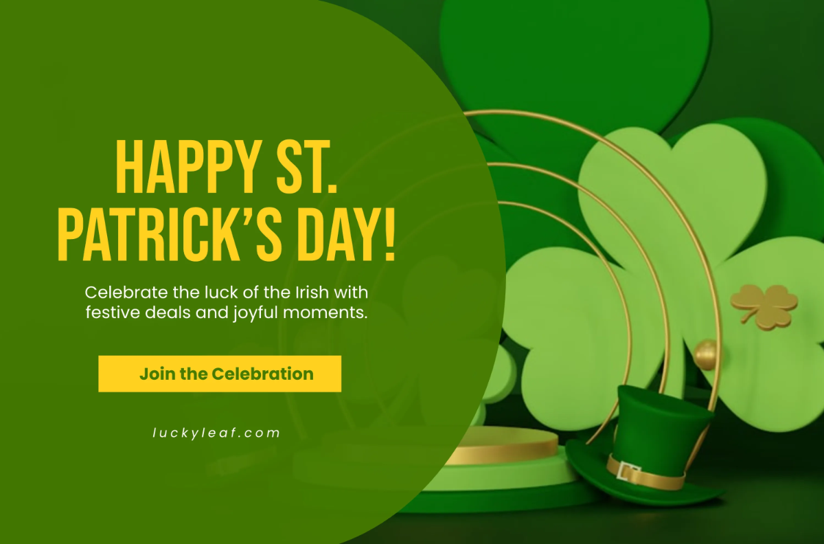 Free Simple St. Patrick's Day Banner Template to Edit Online