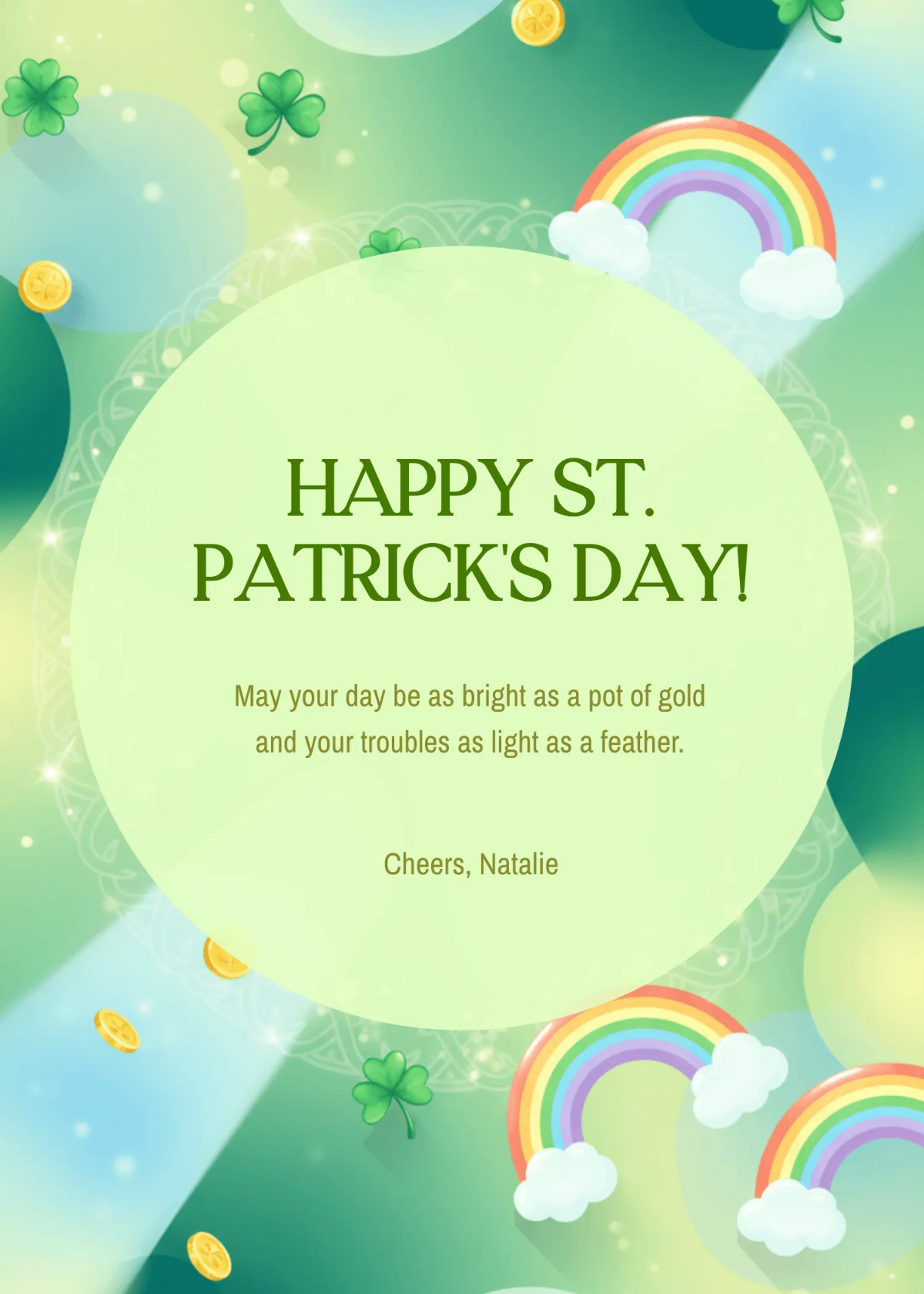 Free St. Patrick's Day Wishes for friends Template to Edit Online