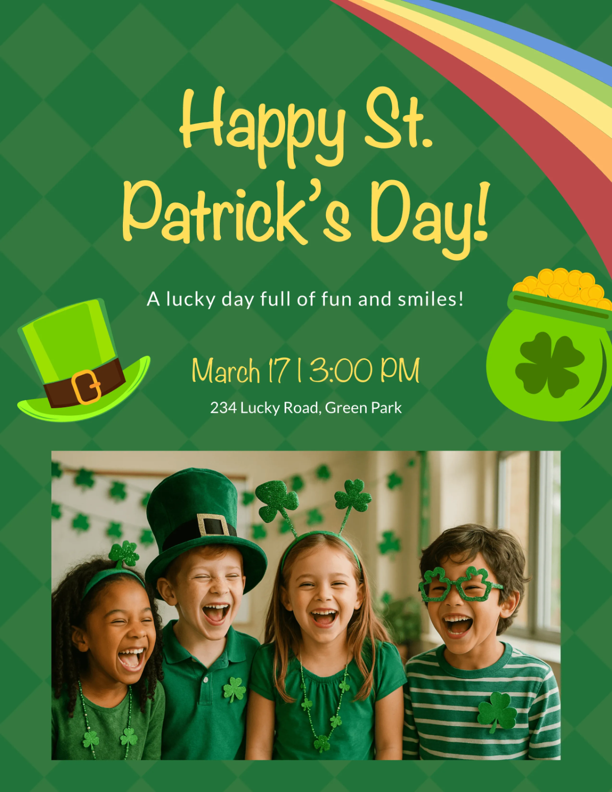 Free Kids St. Patrick’s Day Flyer Template to Edit Online