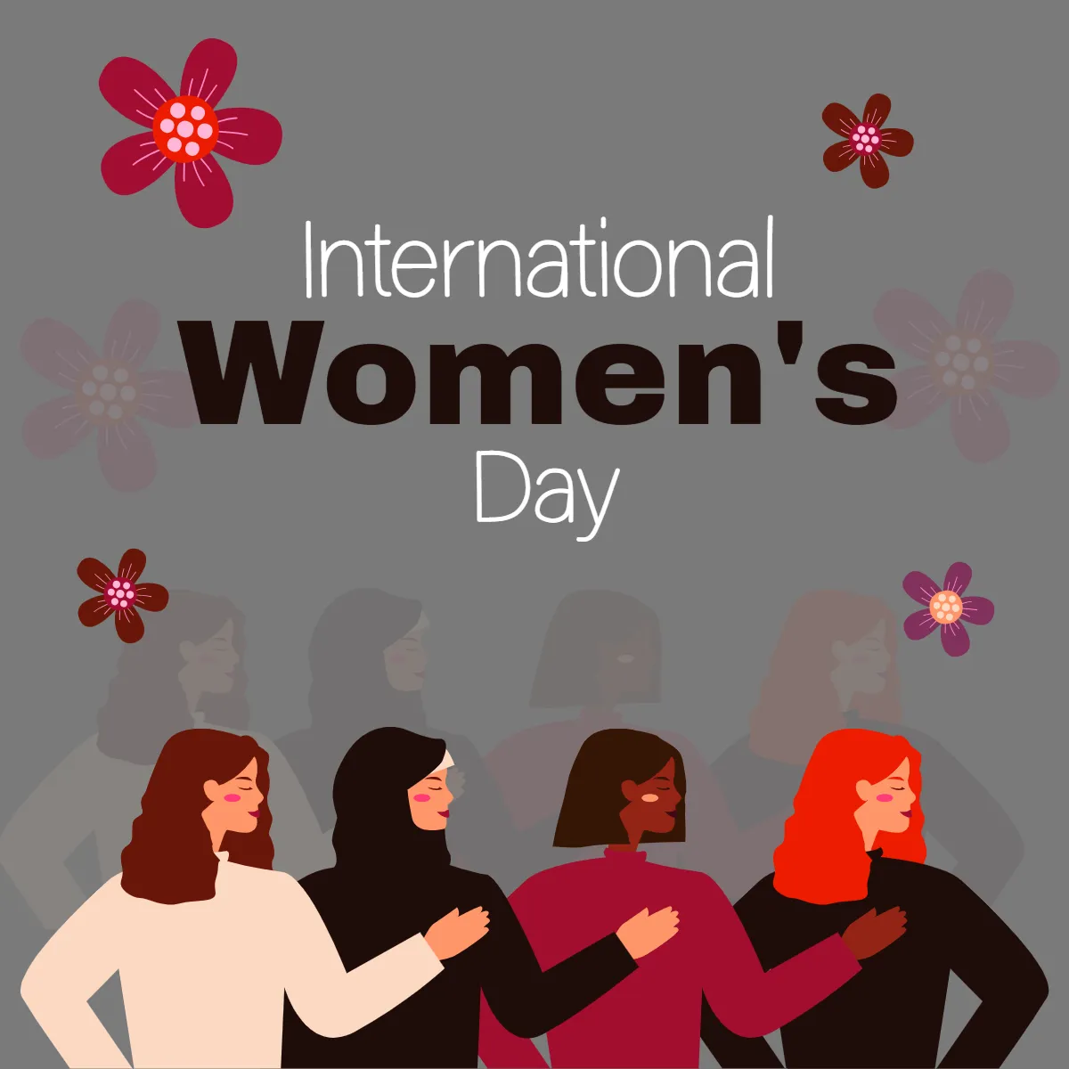 Free International Women's Day Ladies Clip Arts Template to Edit Online