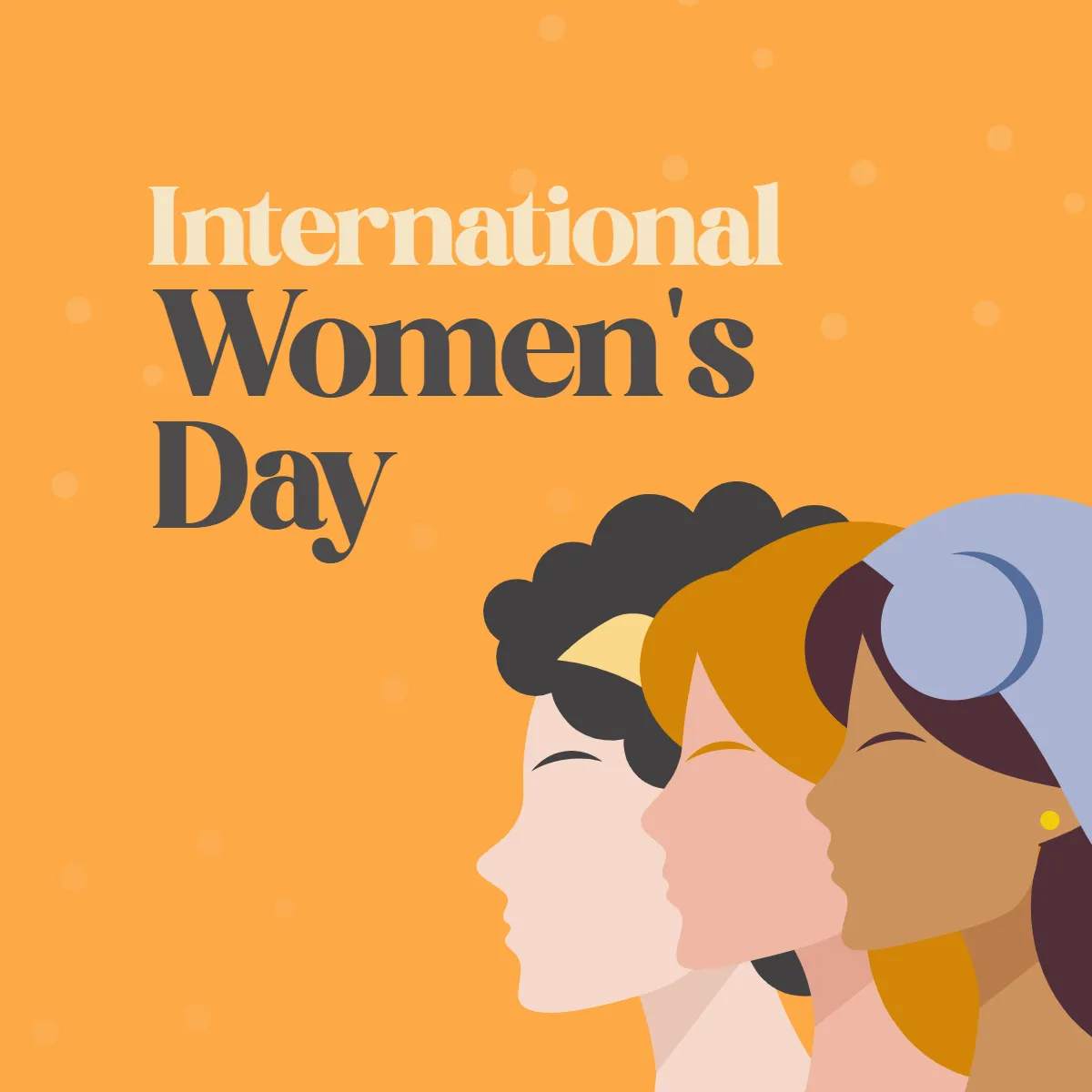 Free International Women's Day Yellow Background Clip Arts Template to Edit Online