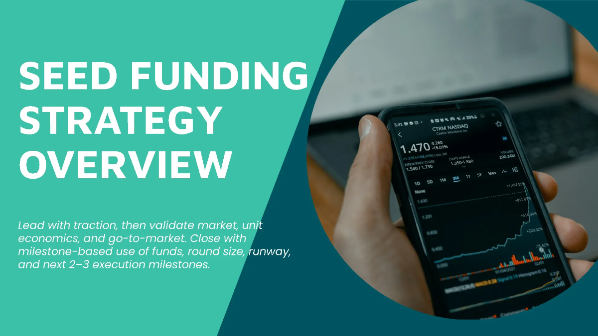 Free Seed Funding Strategy Pitch Deck to Edit Online