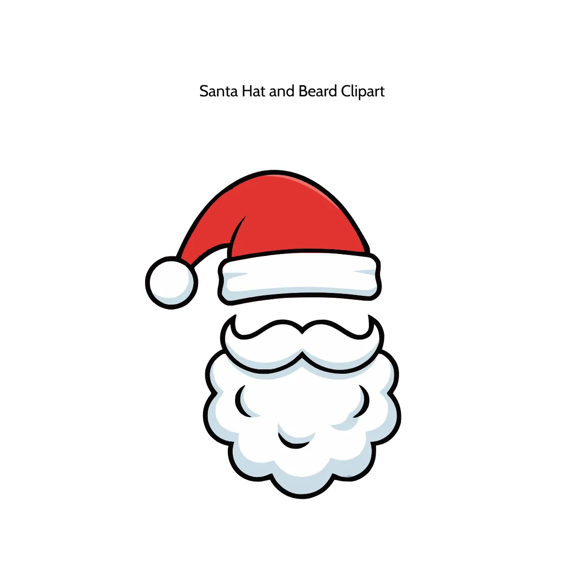 Free Santa Hat and Beard Clipart Template to Edit Online Free Santa Hat and Beard Clipart Template to Edit Online