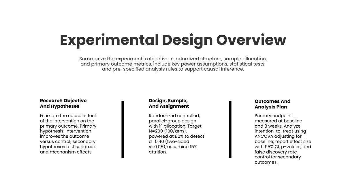 Free Experimental Research Presentation Template to Edit Online