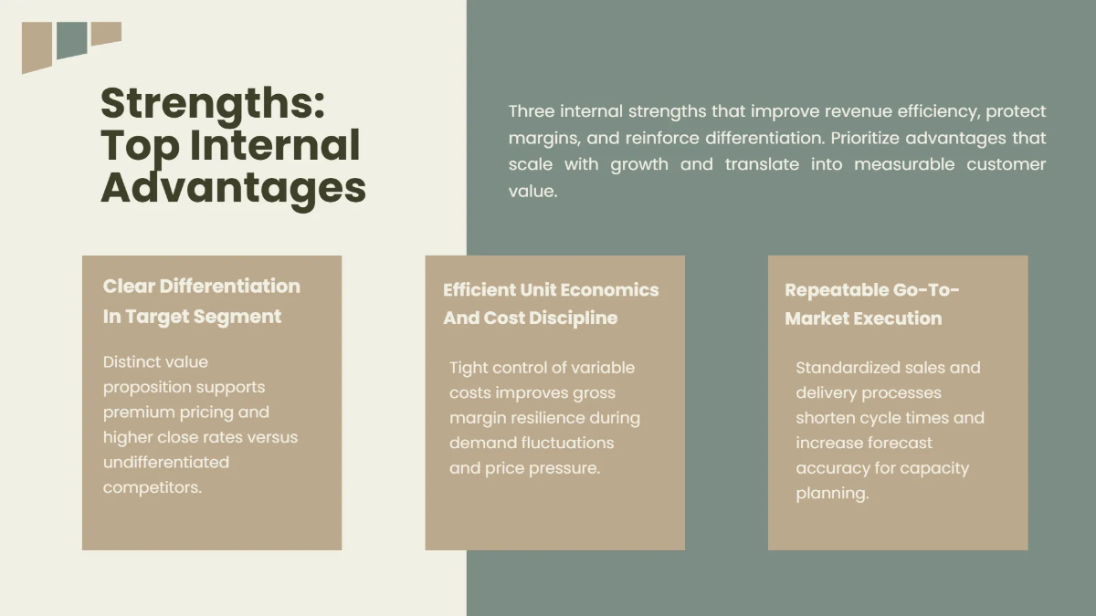 Free SWOT Analysis Business Presentation Template to Edit Online