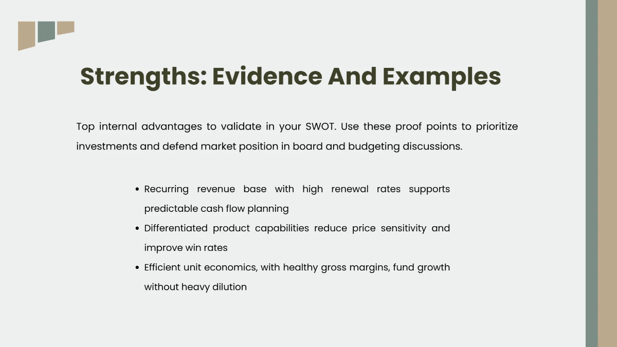 Free SWOT Analysis Business Presentation Template to Edit Online