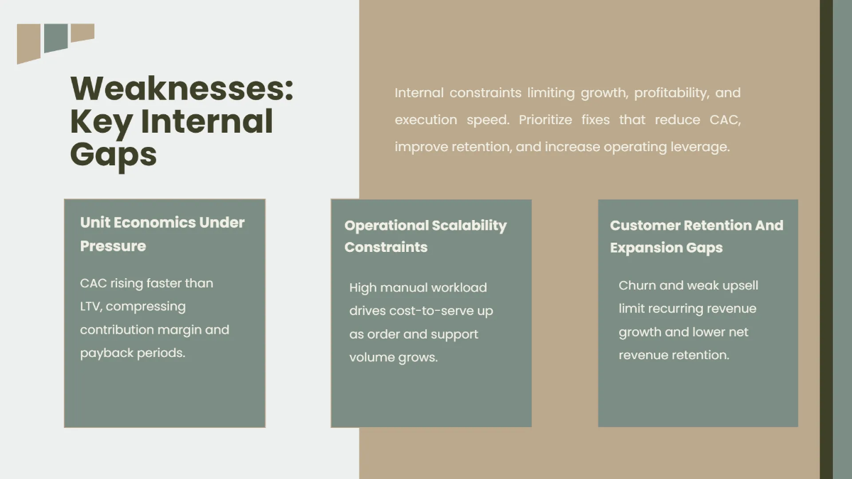 Free SWOT Analysis Business Presentation Template to Edit Online