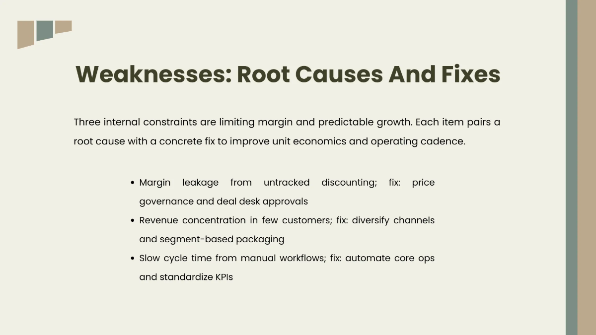 Free SWOT Analysis Business Presentation Template to Edit Online