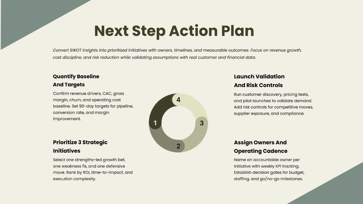 Free SWOT Analysis Business Presentation Template to Edit Online