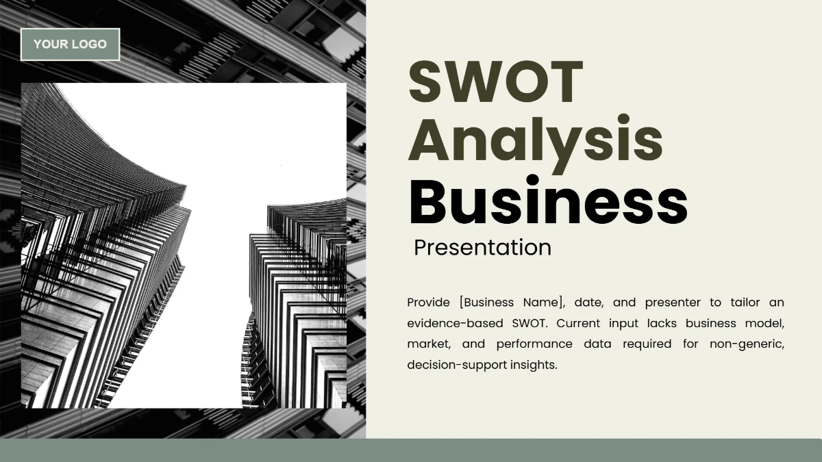 Free SWOT Analysis Business Presentation to Edit Online