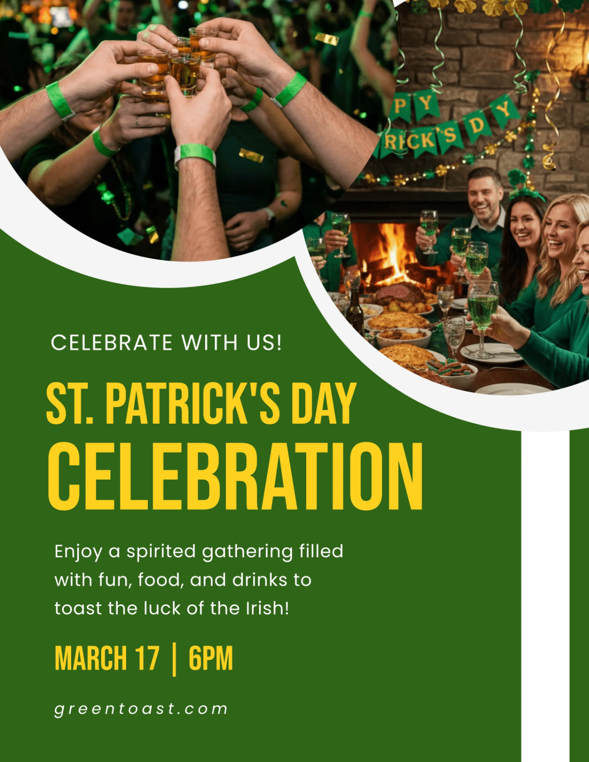 Free St. Patrick’s Day Party Flyer Template to Edit Online
